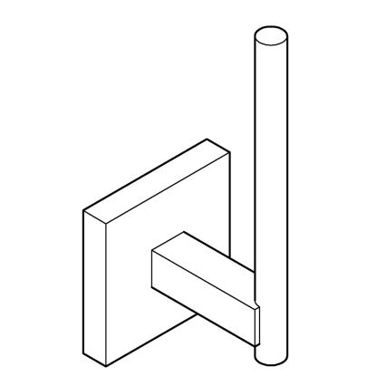 GROHE 40979DC0 - Uchwyt na zapasową rolkę papieru toaletowego START CUBE, chrom błyszczący