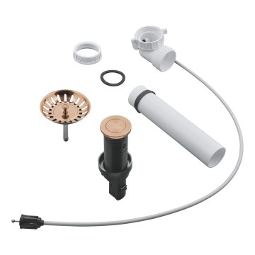 GROHE 40986DL0 - Zestaw odpływowy do zlewów kuchennych Ø 35 mm, miedziany