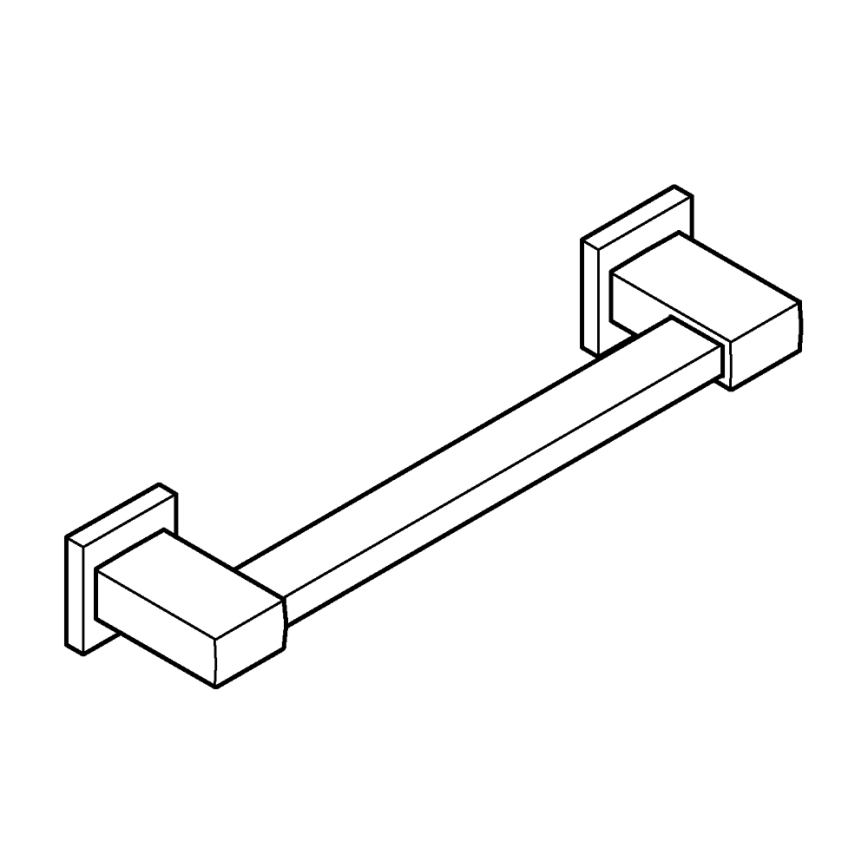 GROHE 410942430 - Uchwyt wannowy START CUBE 354 mm czarny
