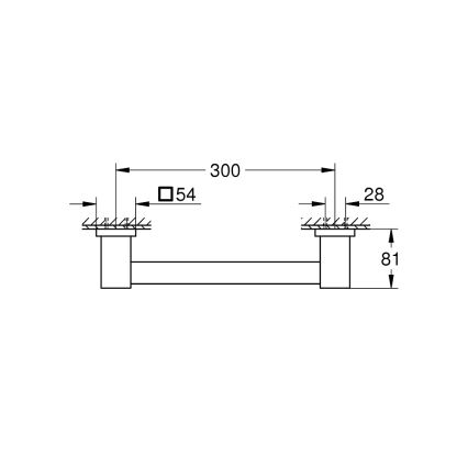 GROHE 41094DC0 - Uchwyt START CUBE 354 mm czarny