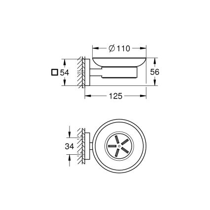 GROHE 410962430 - Mydelniczka START CUBE 110 x 56 x 125 mm czarna