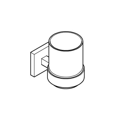 GROHE 41097DC0 - Szklanka z uchwytem START CUBE, stal nierdzewna