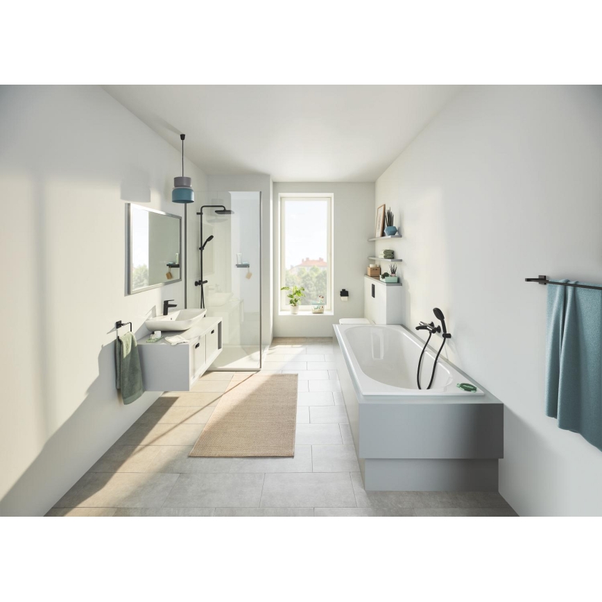 GROHE 411042430 - Dwuramienny wieszak na ręczniki START CUBE 654 mm czarny