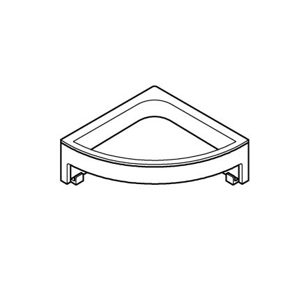 GROHE 41106000 - Półka prysznicowa narożna START CUBE 16 cm chrom błyszczący