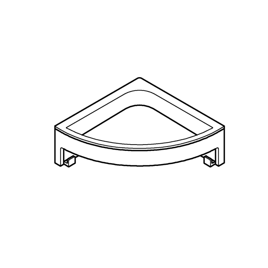 GROHE 411062430 - Narożna półka prysznicowa ESSENTIALS 250 × 250 mm czarna