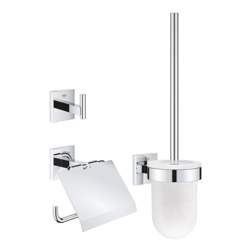GROHE 41123000 - Zestaw akcesoriów do WC 3 w 1, chrom błyszczący