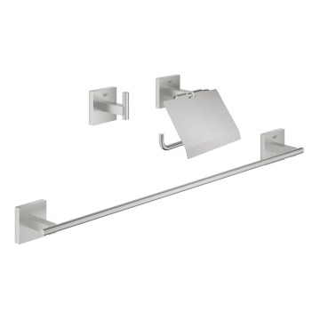 GROHE 41124DC0 - Zestaw akcesoriów START CUBE 558 mm ze stali nierdzewnej