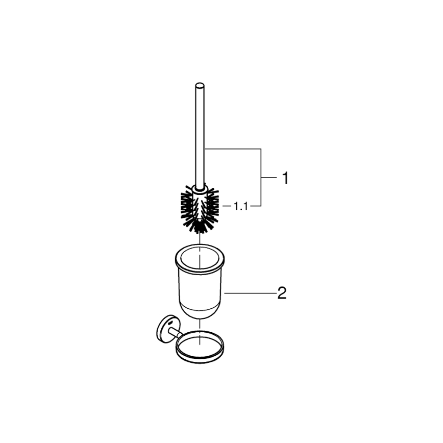 GROHE 41169000 - Zestaw do czyszczenia WC START, chrom matowy/błyszczący
