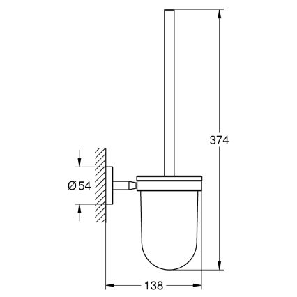 GROHE 41169000 - Zestaw do czyszczenia WC START, chrom matowy/błyszczący