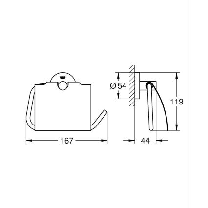 GROHE 41179DC0 - Uchwyt na papier toaletowy ESSENTIALS stal nierdzewna