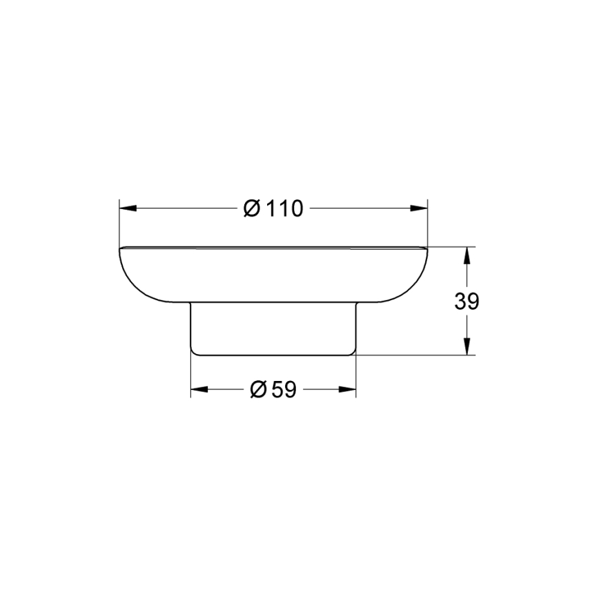 GROHE 41182000 - Mydelniczka START 110 mm przezroczysta