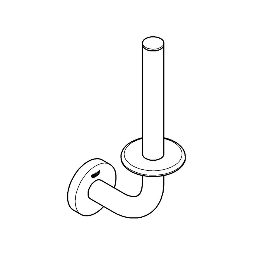 GROHE 411862430 - Uchwyt na zapasową rolkę papieru toaletowego START 116 x 232 mm czarny
