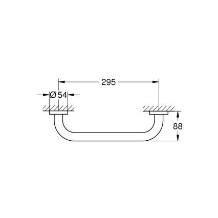 GROHE 41189DC0 - Uchwyt wannowy START 349 mm, stal nierdzewna