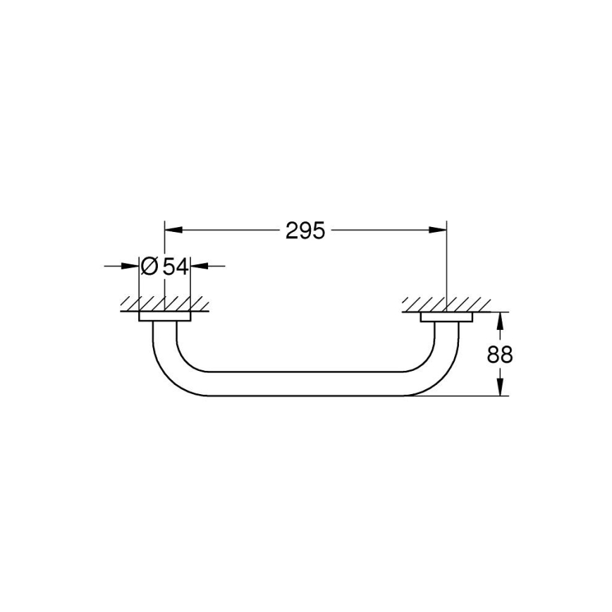 GROHE 41189DC0 - Uchwyt wannowy START 349 mm, stal nierdzewna