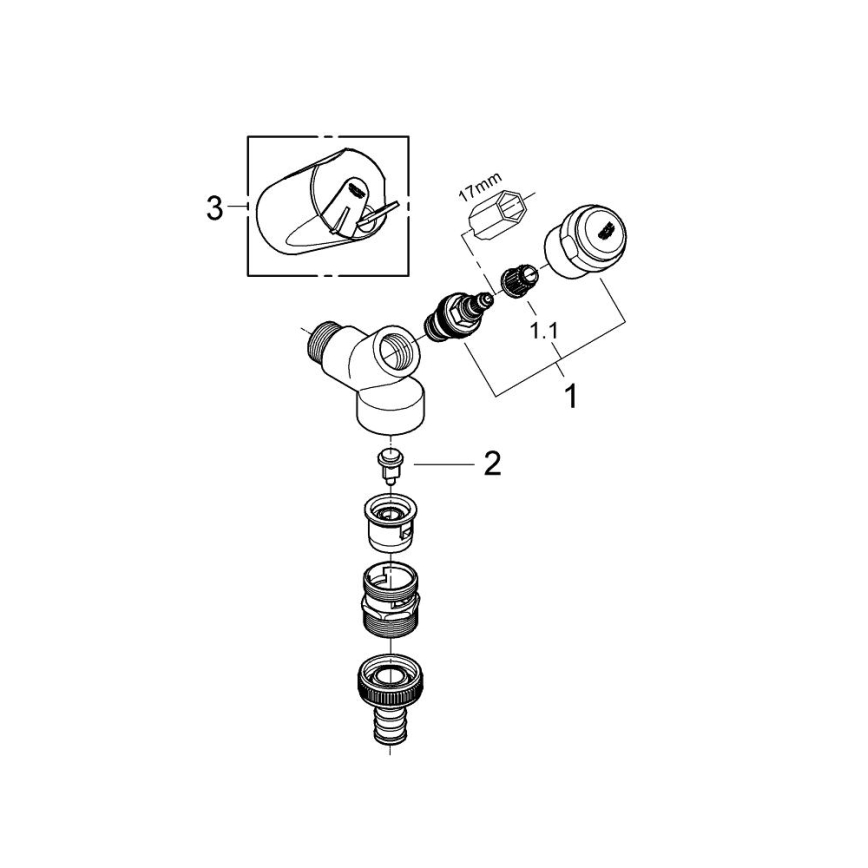 GROHE 41190000 - Zestaw armatur DN 15 chrom błyszczący