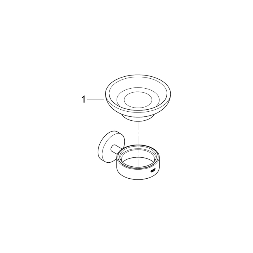 GROHE 41193000 - Miska na mydło ESSENTIALS, chrom błyszczący