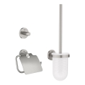 GROHE 41204DC0 - Zestaw akcesoriów do toalety 3 w 1 START, stal nierdzewna