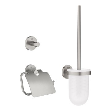 GROHE 41204DC0 - Zestaw akcesoriów do toalety 3 w 1 START, stal nierdzewna