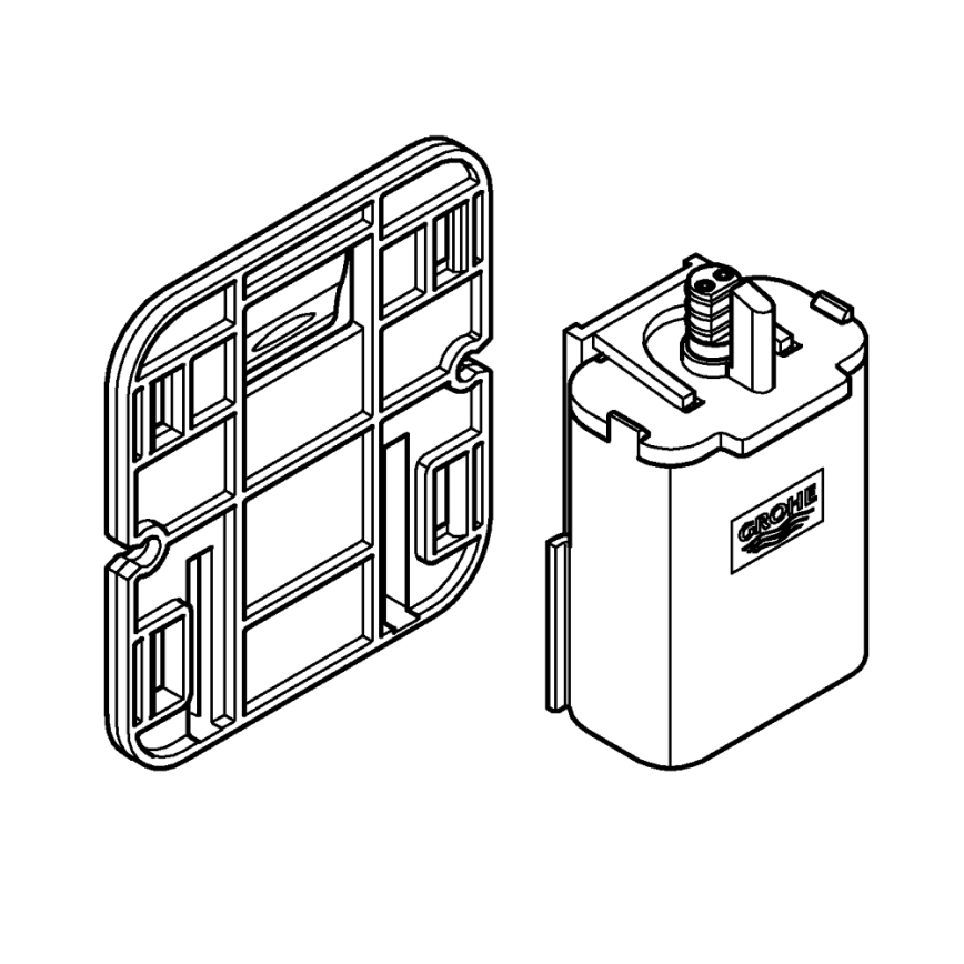 GROHE 42393000 - Obudowa z baterią, chrom błyszczący