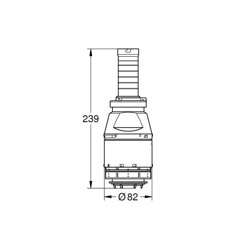 GROHE 42690000 - Zawór spustowy Servo bez siedzenia zaworu, bez przedłużenia
