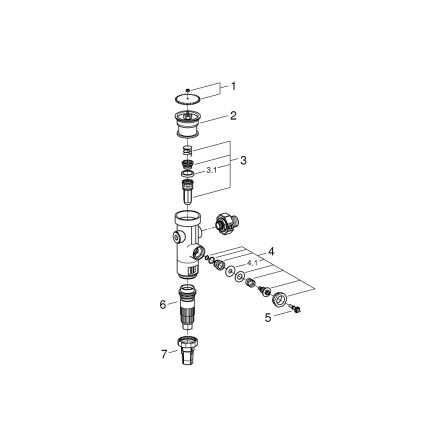GROHE 43996000 - Spłuczka ciśnieniowa RONDO 3”