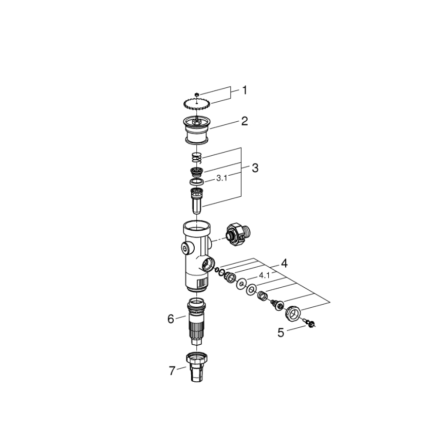 GROHE 43996000 - Spłuczka ciśnieniowa RONDO 3”