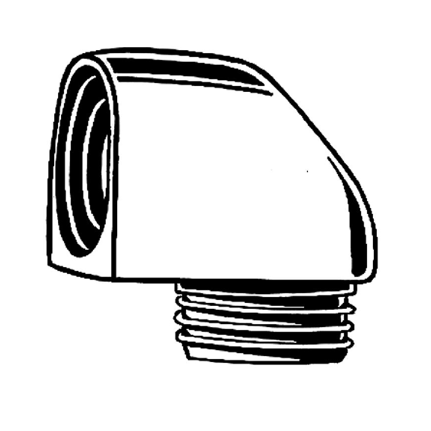 GROHE 45304000 - kolanko prysznicowe DN 15 × DN 15 błyszczący chrom