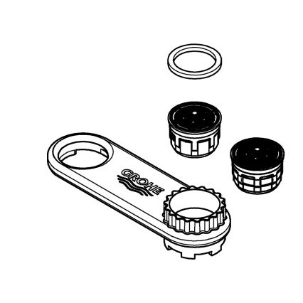 GROHE 46711000 - Perlator SpeedClean 13,5 l/min i 34,8-37,8 l/min, chrom błyszczący