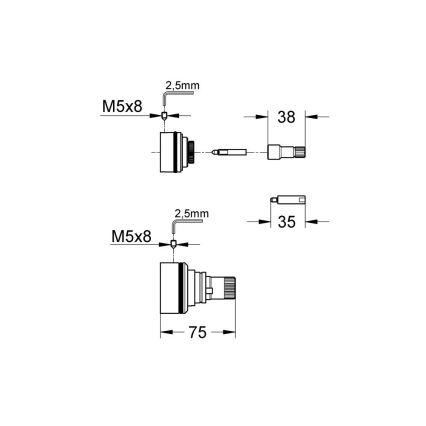 GROHE 47781000 - Zestaw przedłużający 27,5 mm