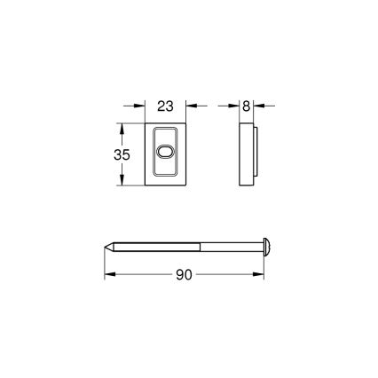 GROHE 48606001 - Podkładka dystansowa VITALIO UNIVERSAL chrom błyszczący