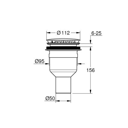 GROHE 49533000 - Zestaw odpływowy o średnicy 112 mm, błyszczący chrom