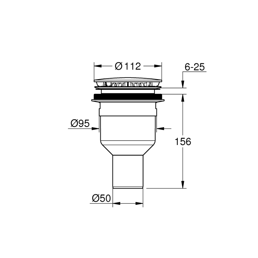 GROHE 49533000 - Zestaw odpływowy o średnicy 112 mm, błyszczący chrom