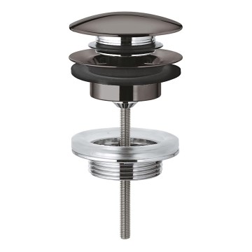 GROHE 65807A00 - Zestaw odpływowy z korkiem do umywalek z przelewem, grafitowy