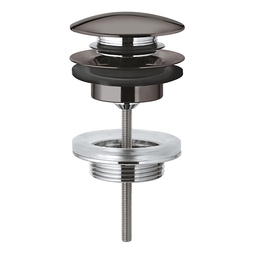 GROHE 65807A00 - Zestaw odpływowy z korkiem do umywalek z przelewem, grafitowy