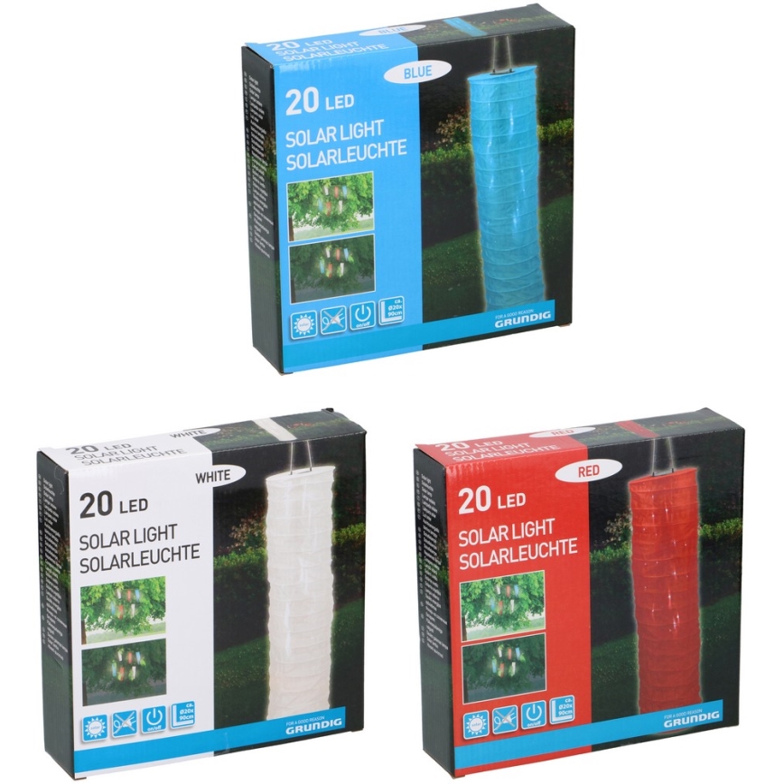 Grundig 1 - LED Lampa solarna 20xLED/IP44