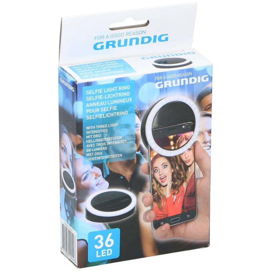Grundig 10442 - LED Lampa pierścieniowa do selfie RING 3V