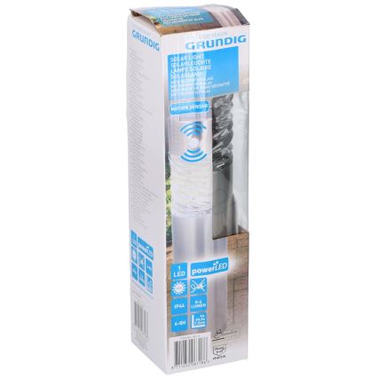 Grundig 14 - Lampa solarna LED z czujnikiem ruchu i zmierzchu LED 1xAAA 600 mAh IP44