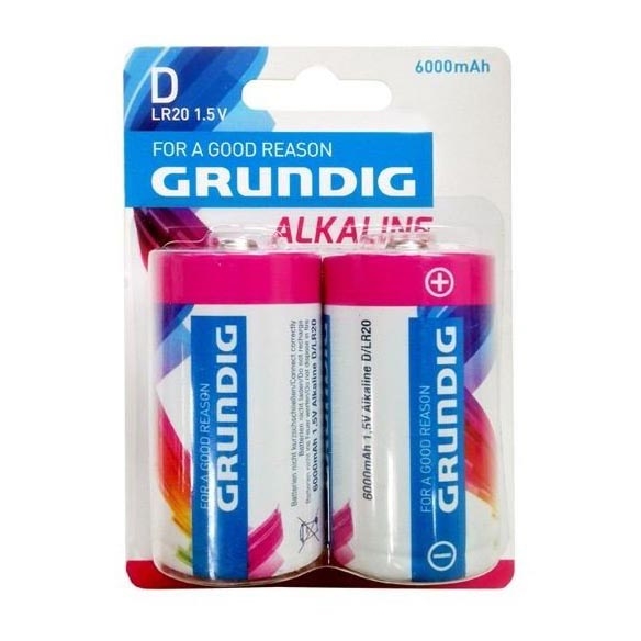 Grundig - 2 szt. Bateria alkaliczna D/LR20 1,5V