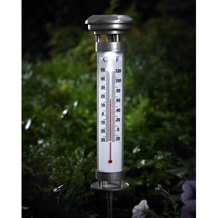 Grundig 89640 - Lampa solarna LED z termometrem 1xLED/1,2V 600 mAh IP44