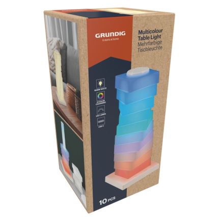 Grundig - Dotykowa lampka stołowa LED RGB, 4W/5V