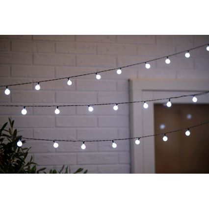 Grundig - Łańcuch solarny LED 100xLED/8 funkcji 16,85 m ciepła biel