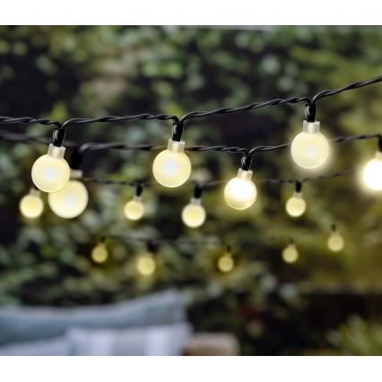 Grundig - Łańcuch solarny LED 100xLED/8 funkcji 16,85 m ciepła biel
