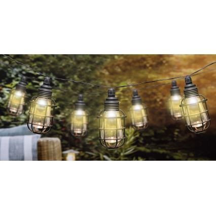 Grundig - LED Łańcuch solarny 10xLED 3,8m IP44 ciepła biel