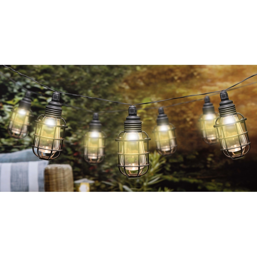 Grundig - LED Łańcuch solarny 10xLED 3,8m IP44 ciepła biel
