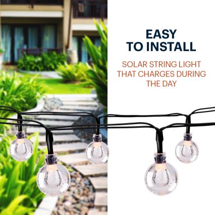 Grundig - Łańcuch solarny LED 50xLED/8 funkcji 6,9 m ciepła biel 600 mAh