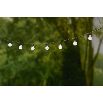 Grundig - LED Łańcuch solarny 50xLED/8 funkcji 6,9m ciepła biel