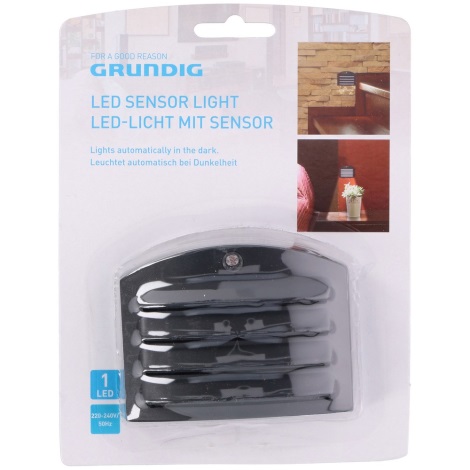 Grundig - LED Orientacyjne oświetlenie do gniazdka z czujnikiem 1xLED/230V