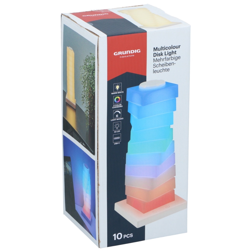 Grundig - LED RGB dotykowa lampka stołowa LED/4,5W/5V