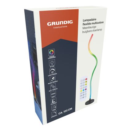 Grundig - LED RGB ściemniana lampa stojąca LED/5W/5V + zdalne sterowanie