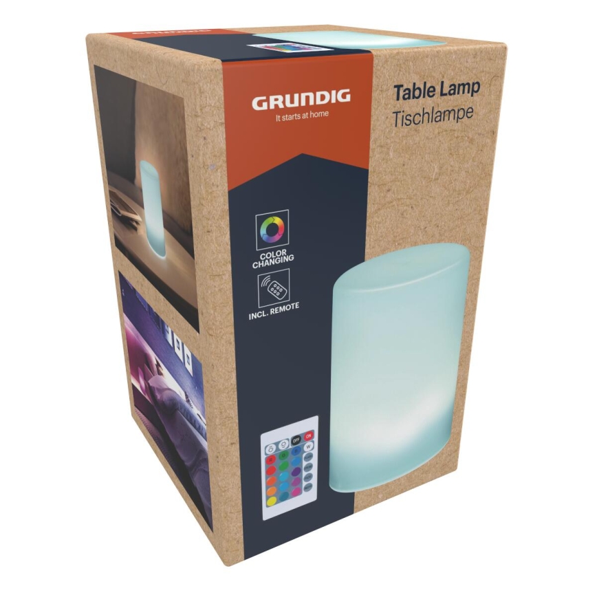 Grundig - RGB ściemnialna lampka biurkowa LED/3xAAA + pilot zdalnego sterowania